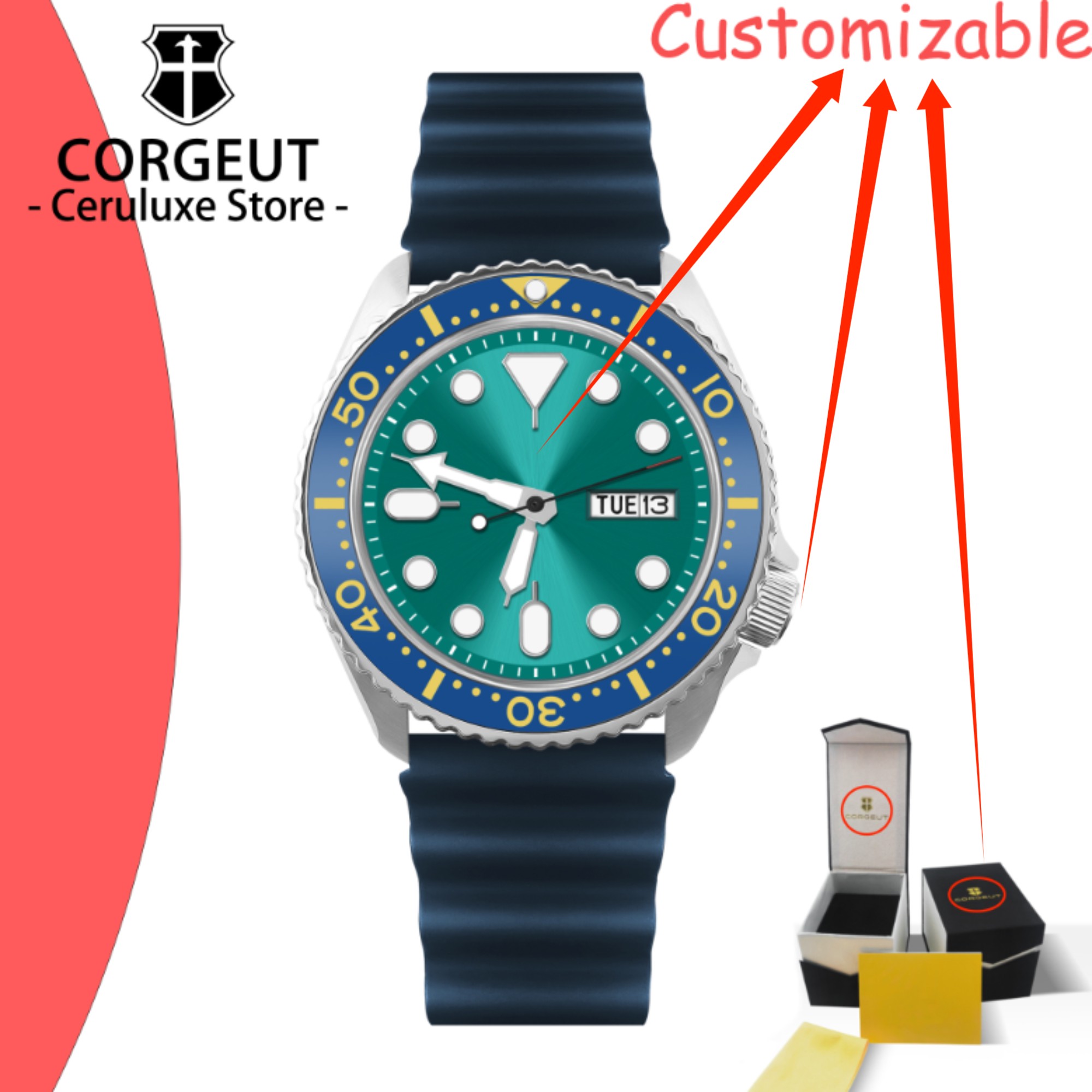 Luxury Watch Vintage - CUSTOM Logo Vintage Diver Watch Mechanical