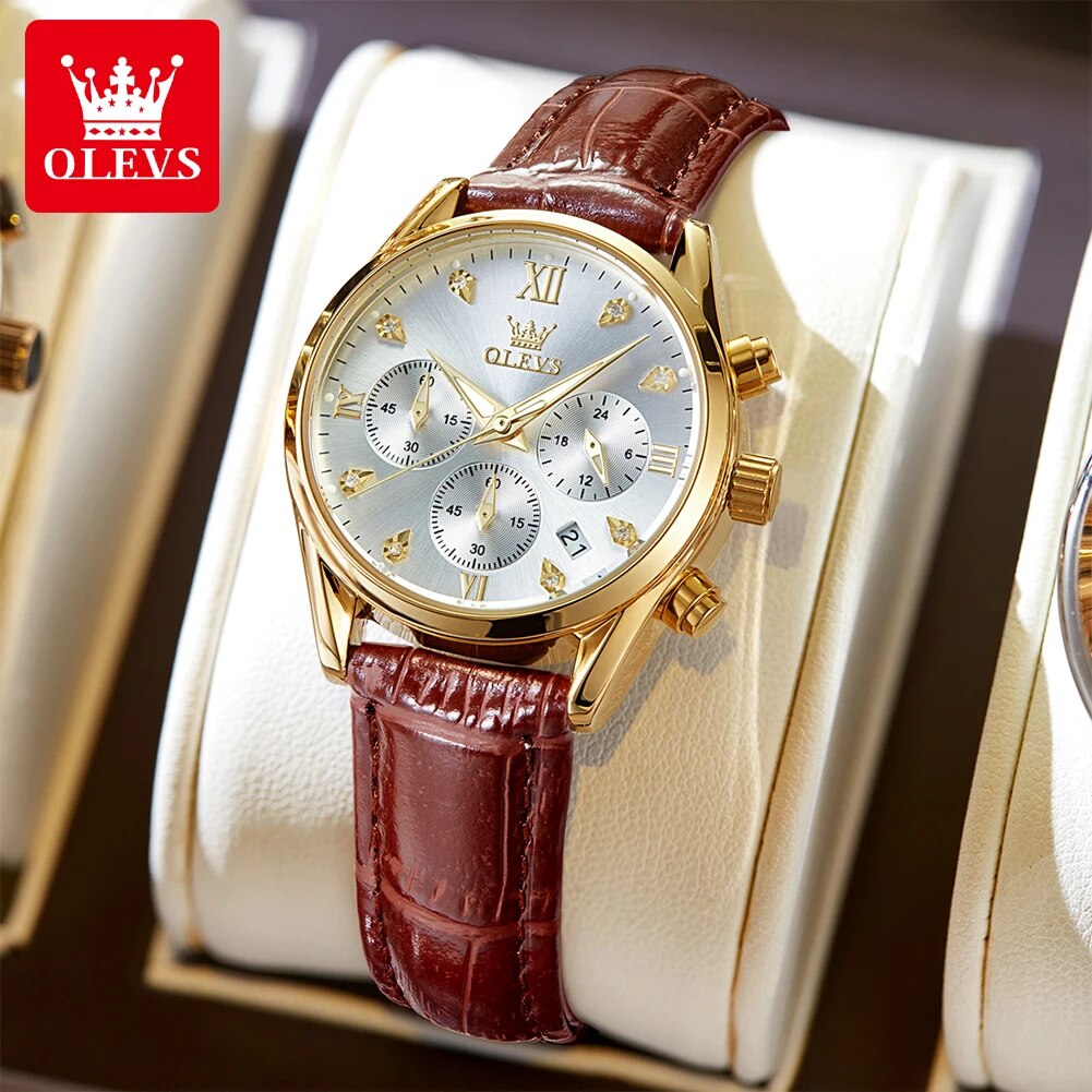 Luxury Watch Cheap - OLEVS 5523 Women's Watches Leather Strap