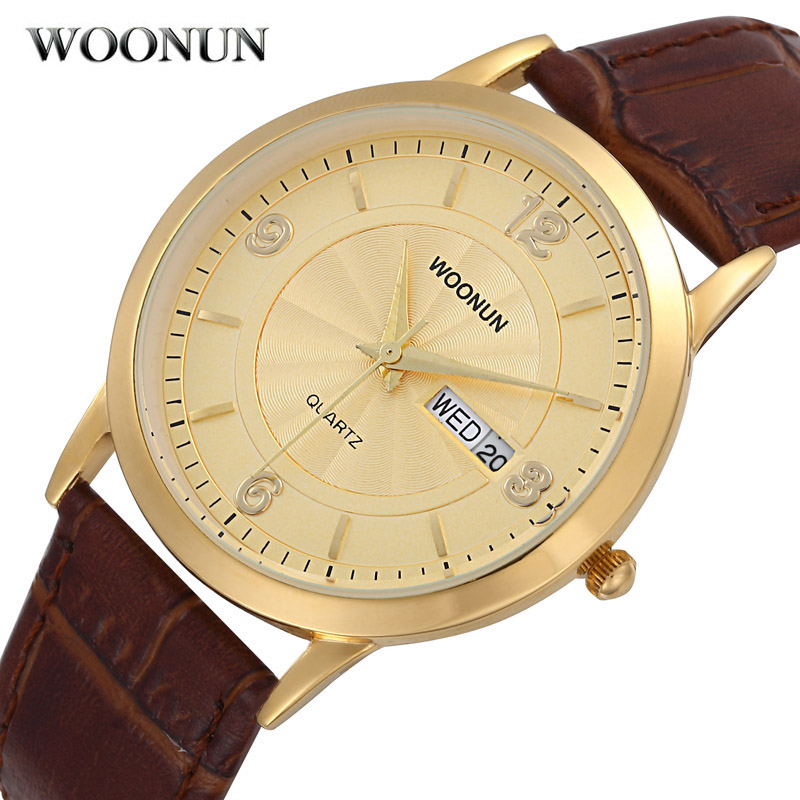 Luxury Watch Mockup - 2020 WOONUN Top Brand Luxury Gold