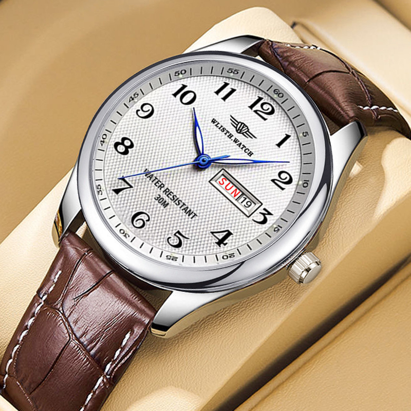 Luxury Watch Mockup - WLISTH Luxury Brand Men's Watch Quartz