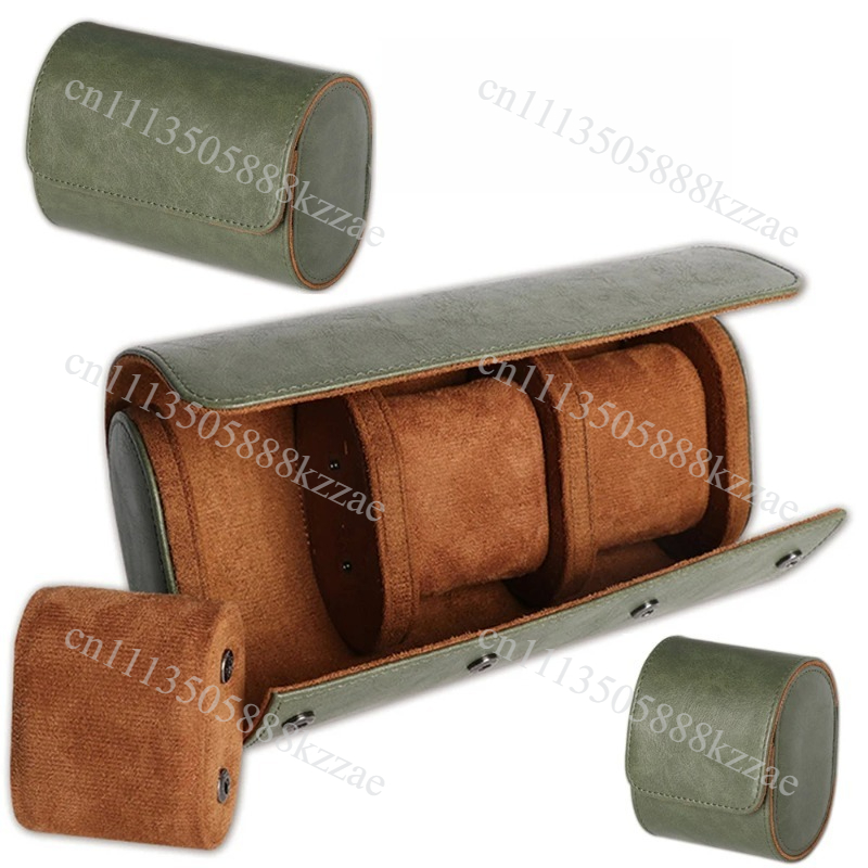 Luxury Watch Travel Case - For Men Women Leather Watch Roll