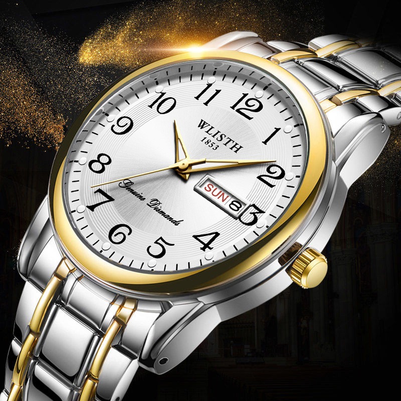 Perpetual Calendar Watch - Luxury Men Quartz Watch Digital Wristwatch