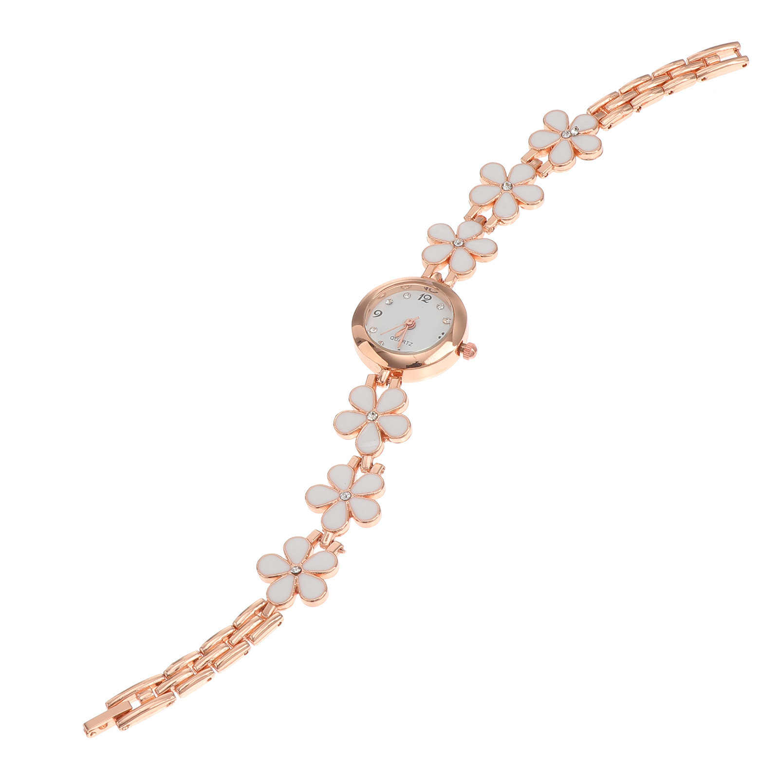 Luxury Watches - Elegant Crystal Quartz Bracelet Watch for