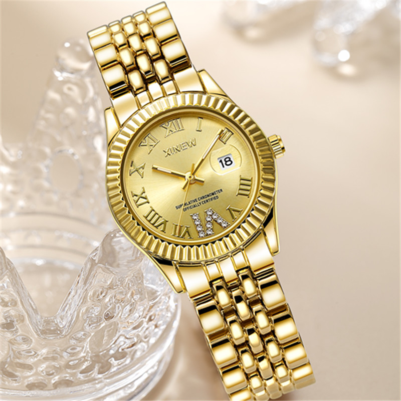 Ladies Big Brand Golden Watche - Luxury Watch Green recension och pris