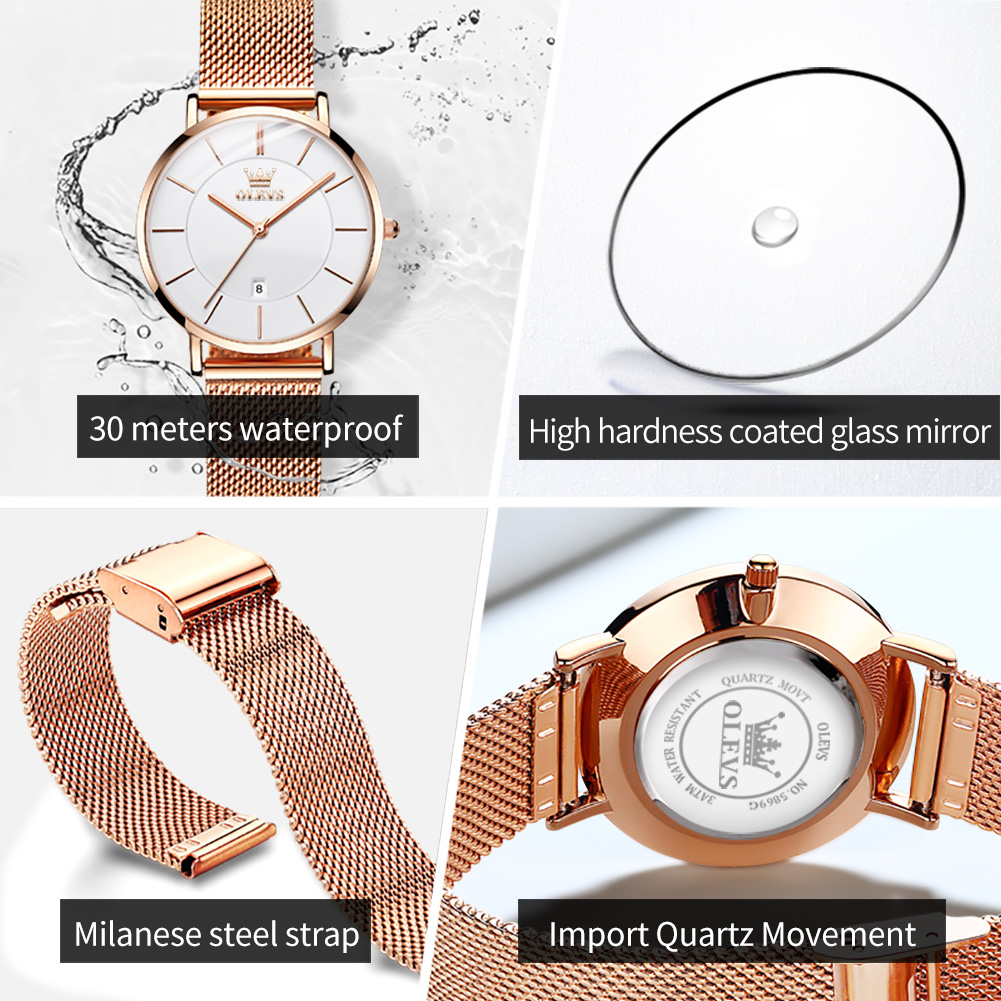 OLEVS Woman Watch 5869 Elegant - Luxury Watch Cheap recension och pris