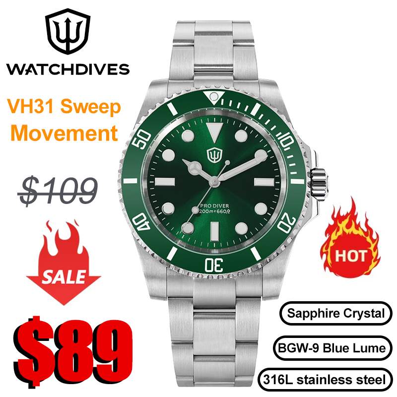 Watchdives WD1680Q V2 Green Di - Luxury Watch With Green Dial recension och pris