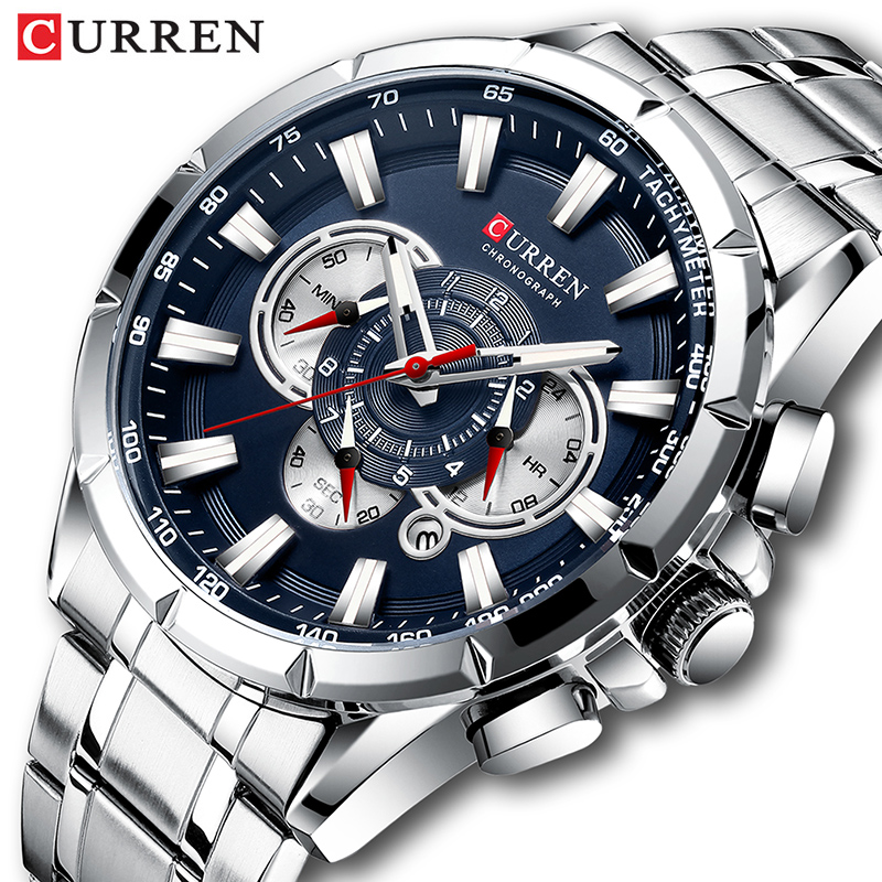 CURREN Wrist Watch Men Waterpr - Luxury Watch Mockup recension och pris