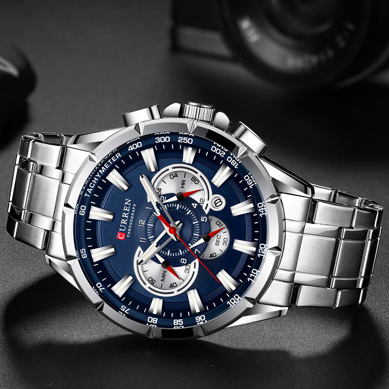 CURREN Wrist Watch Men Waterpr - Luxury Watch Mockup recension och pris