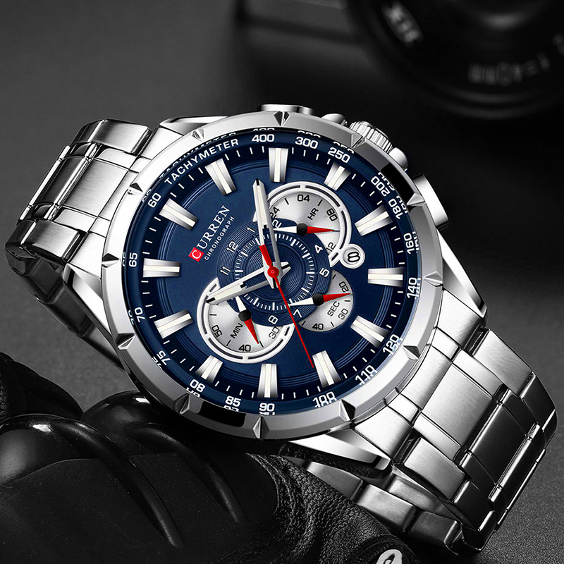 CURREN Wrist Watch Men Waterpr - Luxury Watch Mockup recension och pris