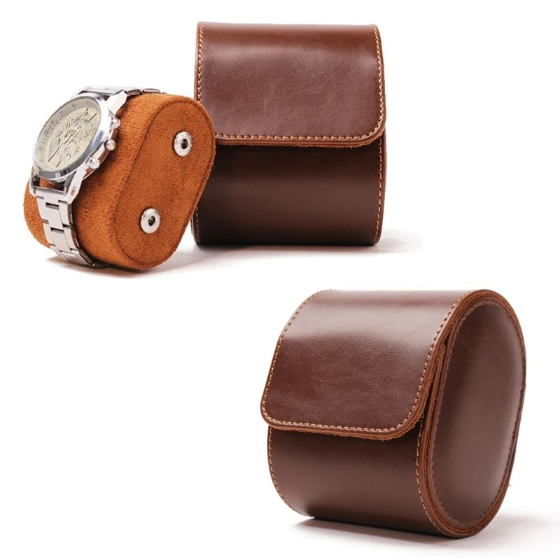 Luxury Brown Color Portable Me - Luxury Watch Travel Case recension och pris