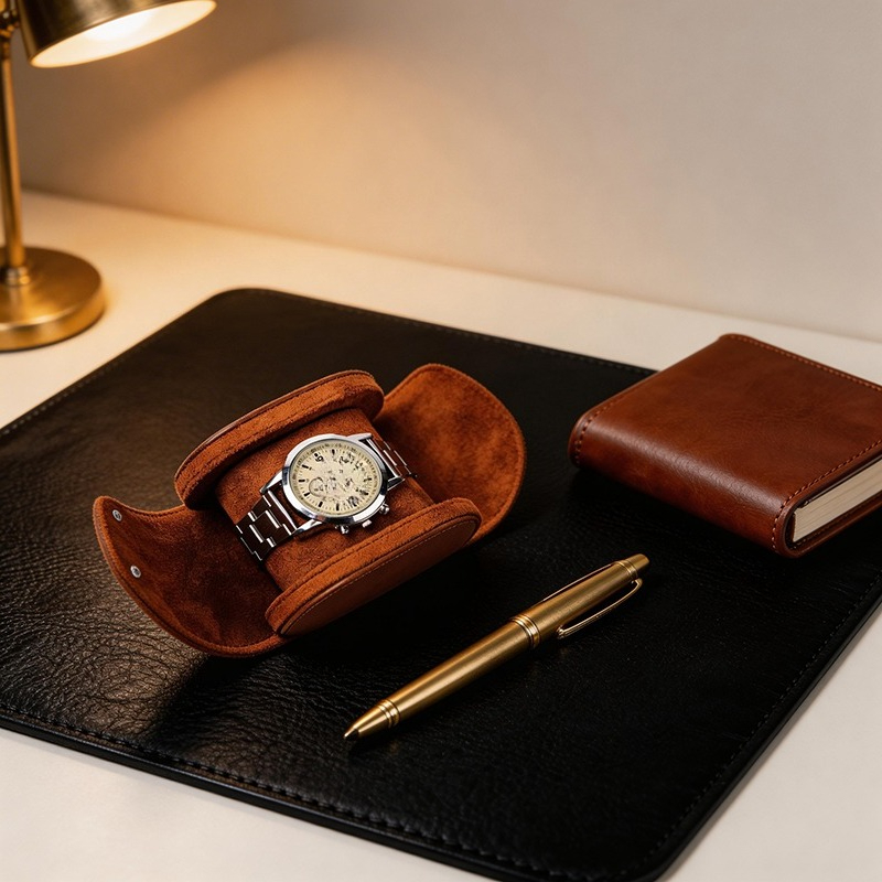 Luxury Brown Color Portable Me - Luxury Watch Travel Case recension och pris