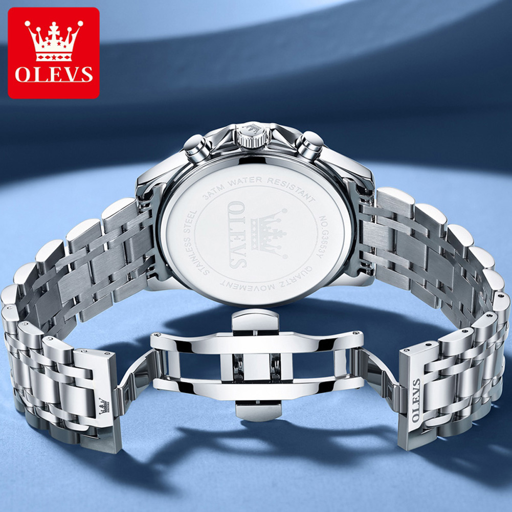 OLEVS 3653 Brand Moon Phase Ca - Luxury Watch Mockup recension och pris