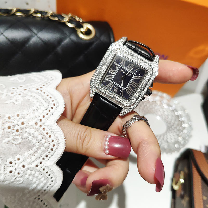 Square Crystal Women Watches Q - Luxury Watch Green recension och pris