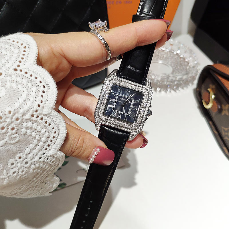 Square Crystal Women Watches Q - Luxury Watch Green recension och pris