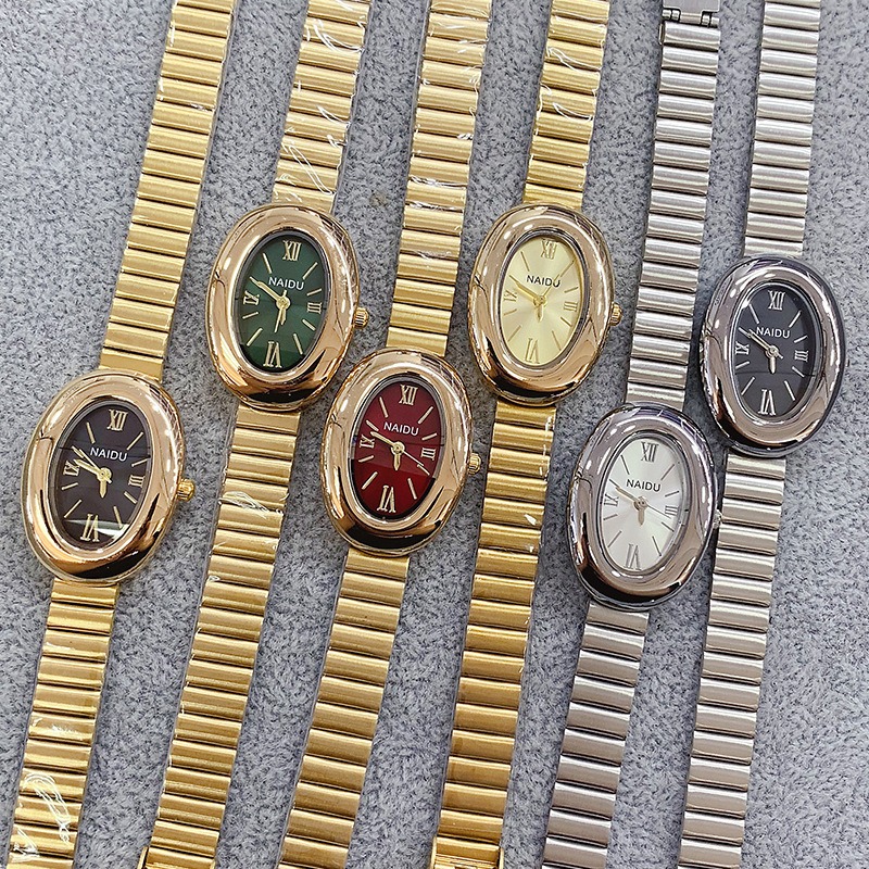 Luxury Brand Gold Oval Women Q - Luxury Watch Green recension och pris