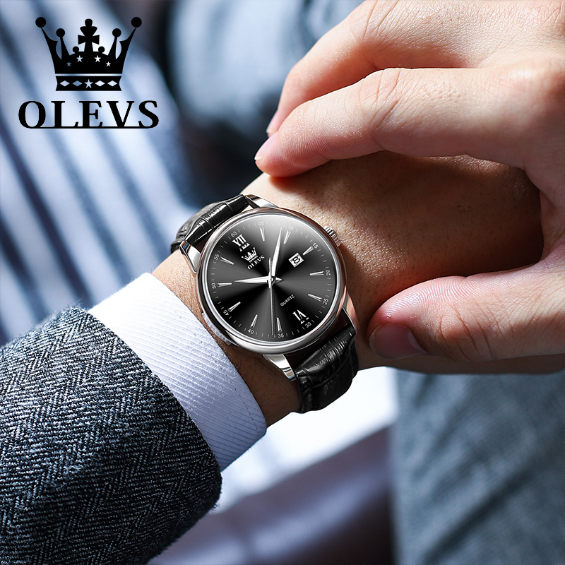 OLEVS Quartz Men's Watch Fashi - Luxury Watch Mockup recension och pris