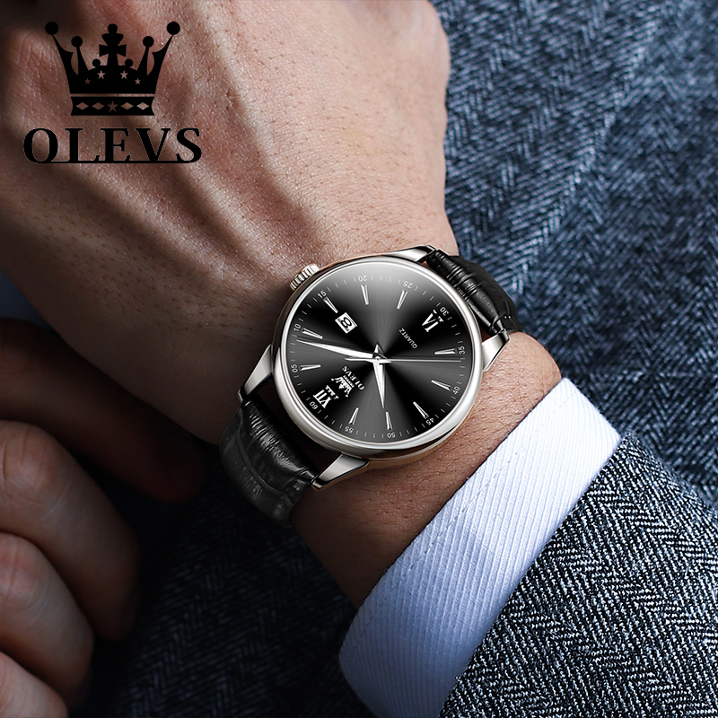 OLEVS Quartz Men's Watch Fashi - Luxury Watch Mockup recension och pris