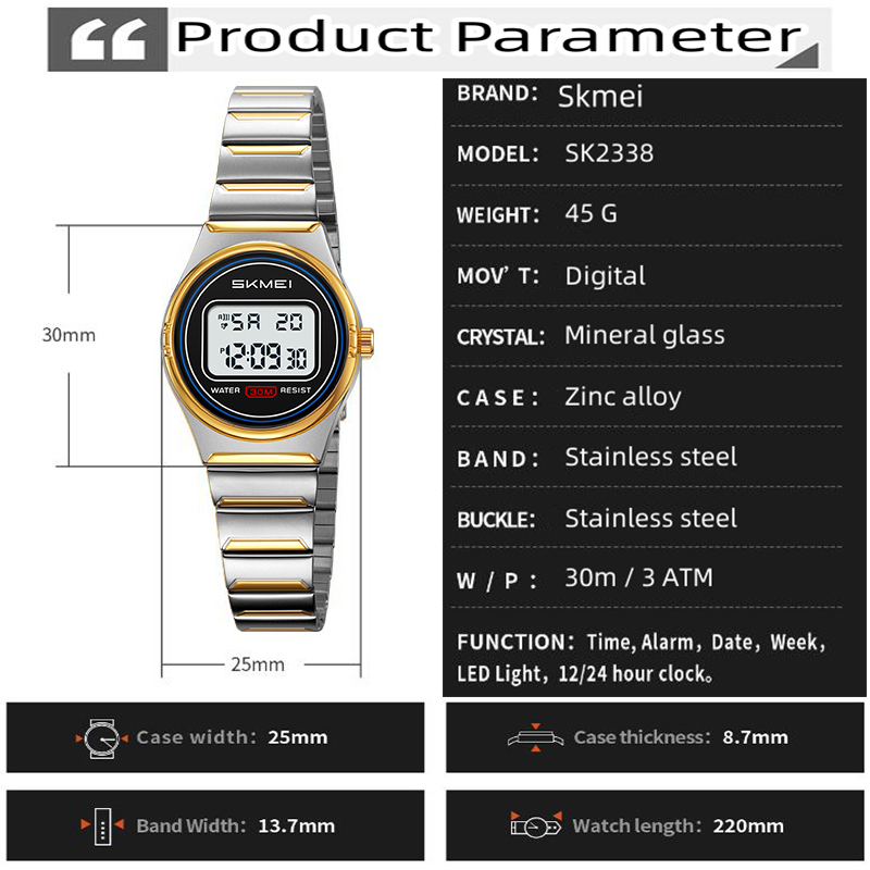 Skmei Womens Digital Watches L - Perpetual Calendar Watch recension och pris