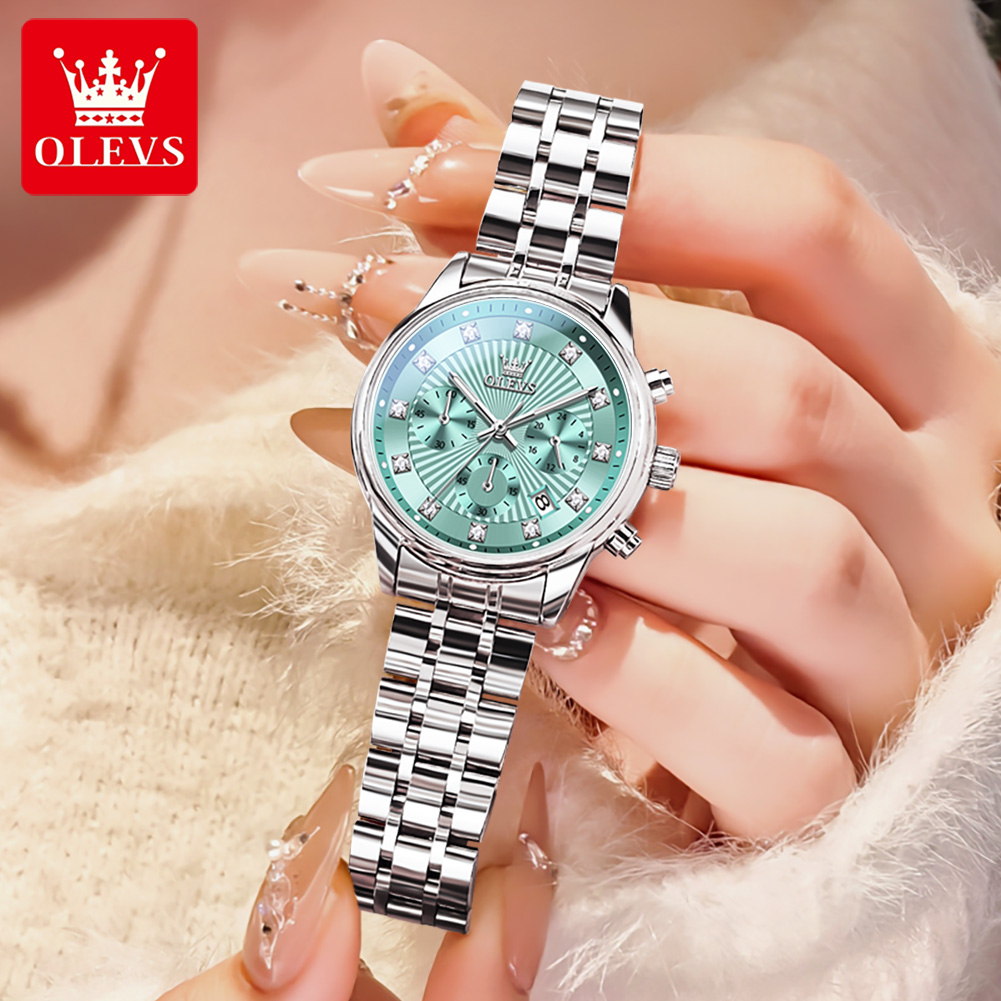 OLEVS Womens Watches Fashion L - Luxury Watch With Green Dial recension och pris