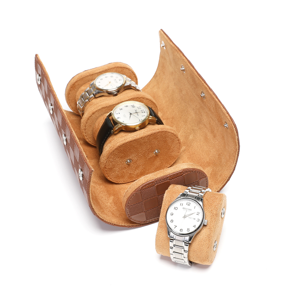 Genuine Leather Watch Roll Cas - Luxury Watch Travel Case recension och pris