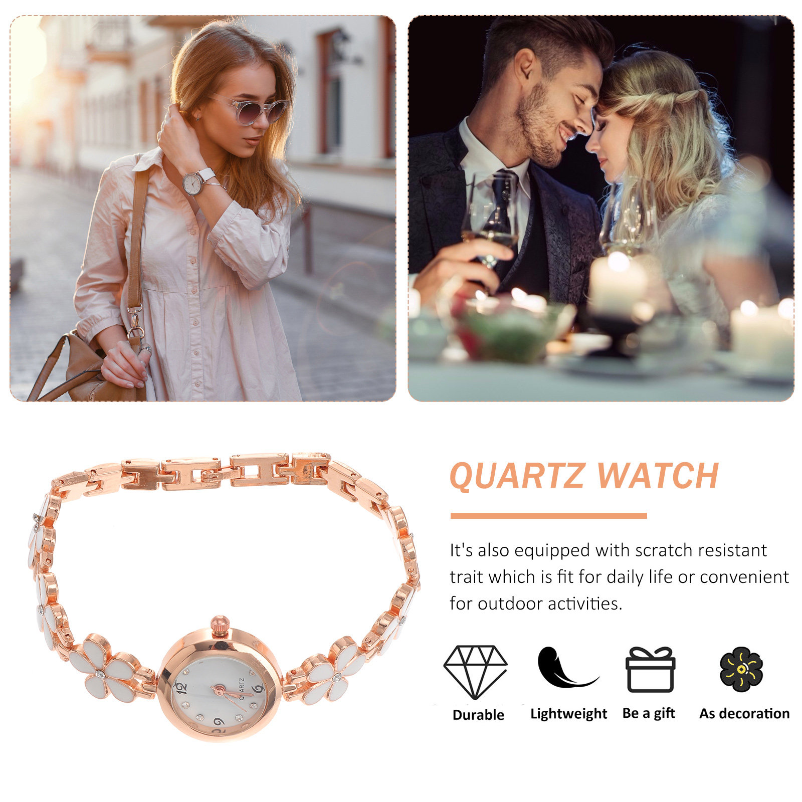 Elegant Crystal Quartz Bracele - Luxury Watches recension och pris