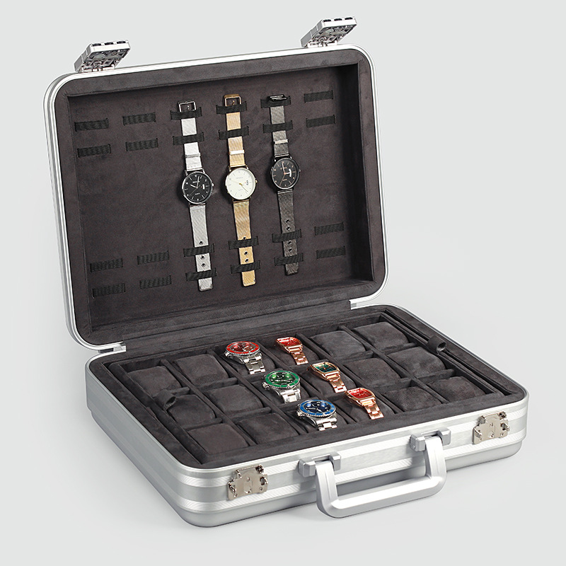 Aluminum Luxury Watch Box Larg - Luxury Watch Travel Case recension och pris