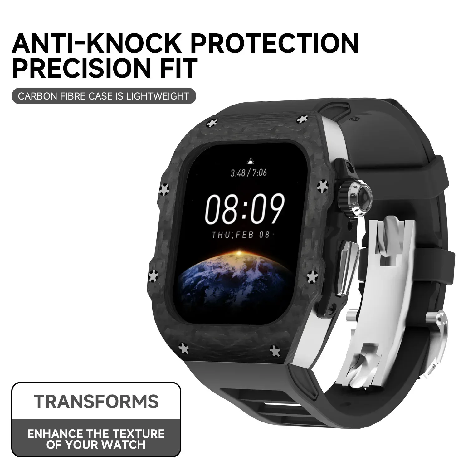 Carbon Fiber Case For Apple Wa - Luxury Watch Kit recension och pris
