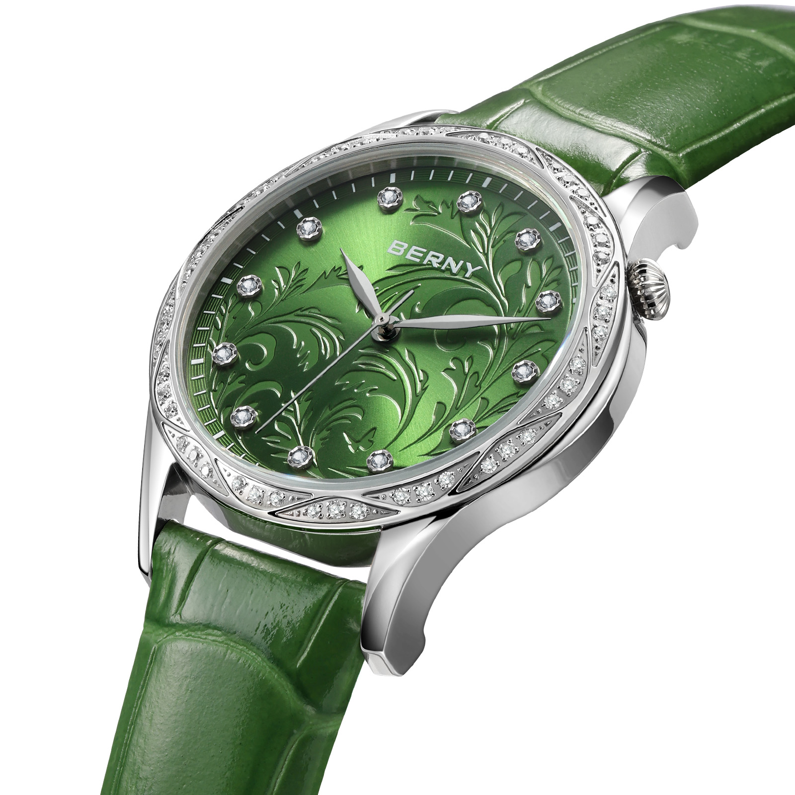 BERNY Women‘s Quartz Watch Gre - Luxury Watch With Green Dial recension och pris