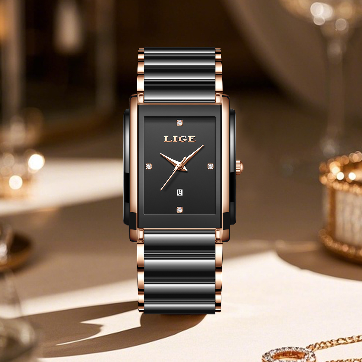 LIGE Fashion Elegant Women's W - Luxury Watch Travel Case recension och pris