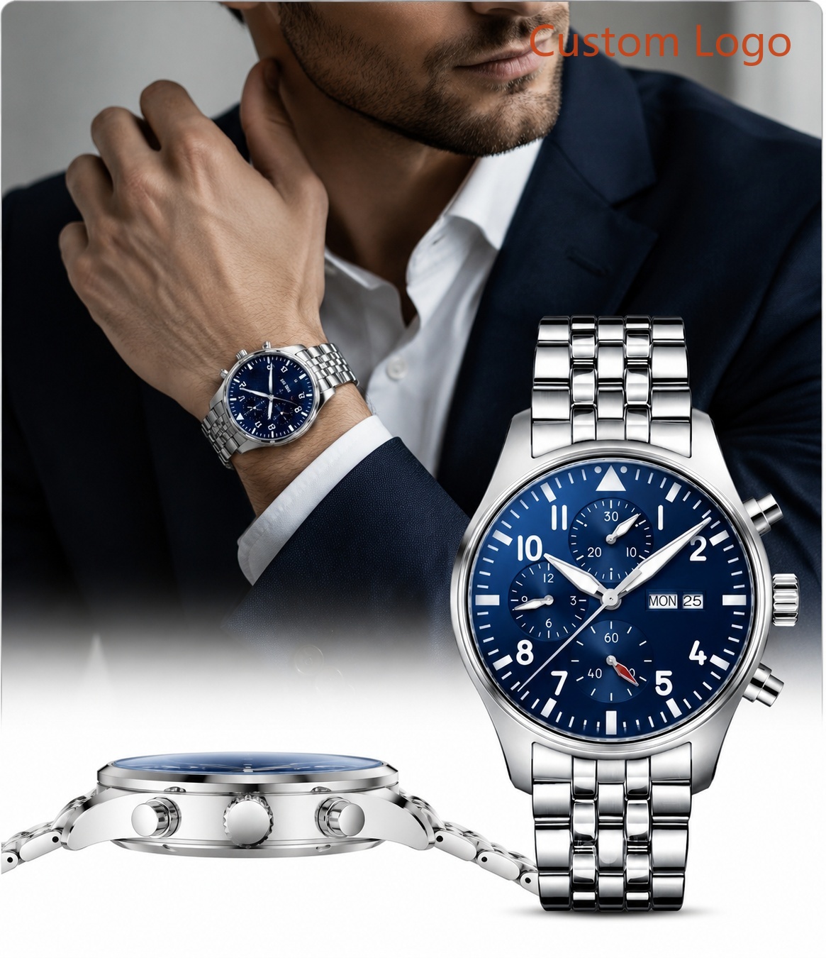 43mm Classic Military Pilot Me - Watch Triangle Luxury recension och pris